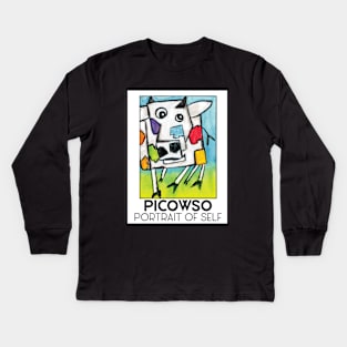 PICOWSO - Portrait of Self Kids Long Sleeve T-Shirt